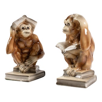 Ceramic Bookends from Norleans, Set of 2 For Sale