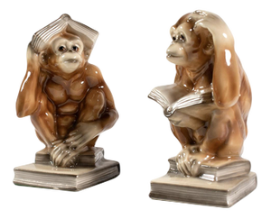 Ceramic Bookends from Norleans, Set of 2