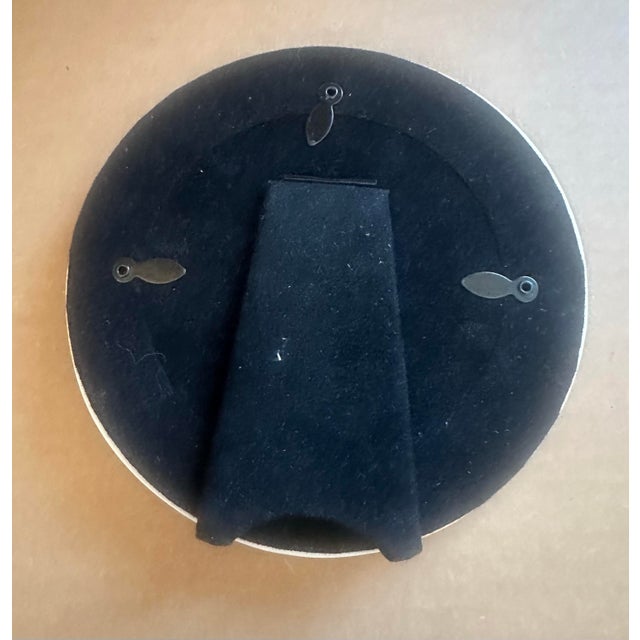 Coastal Framed Vintage Seashell Original Painting With Pleated Ribbon Frame For Sale - Image 3 of 3