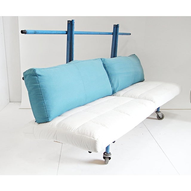 The sofa trolley originates from the workshop of a renowned German furniture retailer, where it was used for the busy...
