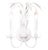 Matthew Izzo Home Resada White Palm Spray Two Arm Tole Metal Wall Sconce For Sale