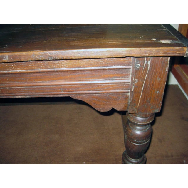 17th century Jacobean English Oak Refectory Table For Sale In Savannah - Image 6 of 11