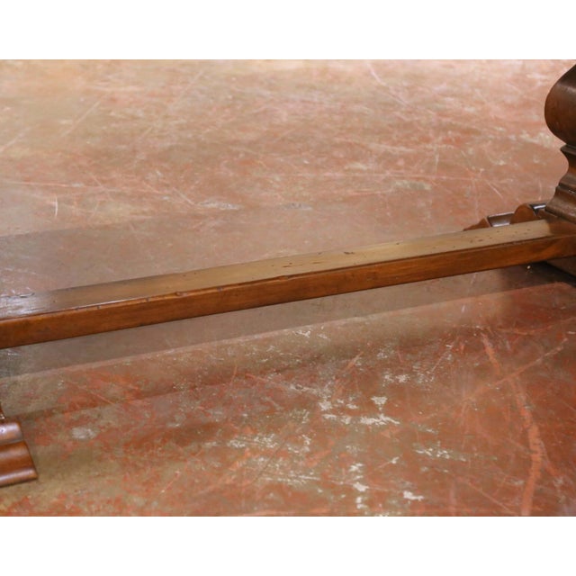 Early 20th Century French Walnut Monastery Refectory Dining Table For Sale In Dallas - Image 6 of 7