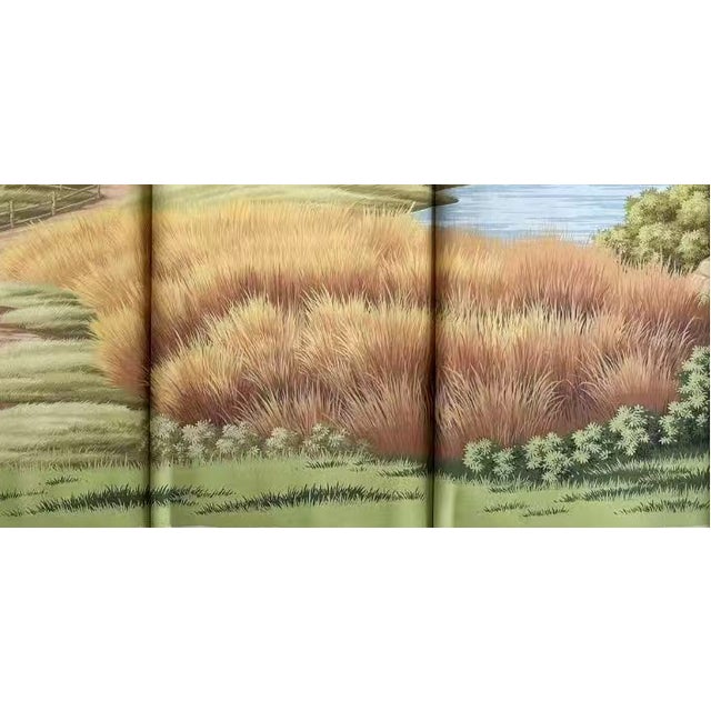 36" * H108" *5ps, European Retro Manor Hand-Painted Pastoral Landscape Wallpaper For Sale - Image 6 of 6