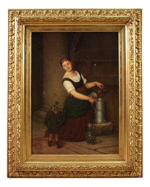 G. Spangerberg, Interior Scene, 1886, Oil on Canvas