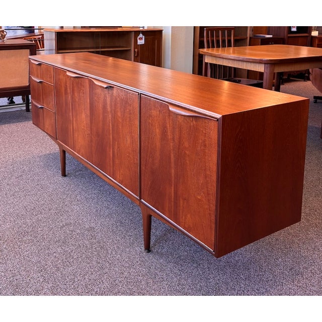 Mid Century Modern Teak Credenza by McIntosh c.1960 Imported from the UK to SF 79.25" Long x 18" Deep x 30" High
