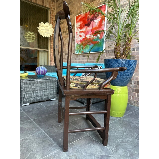 Late 18th Century Antique Chinese Yoke Back Chair For Sale In Dallas - Image 6 of 12