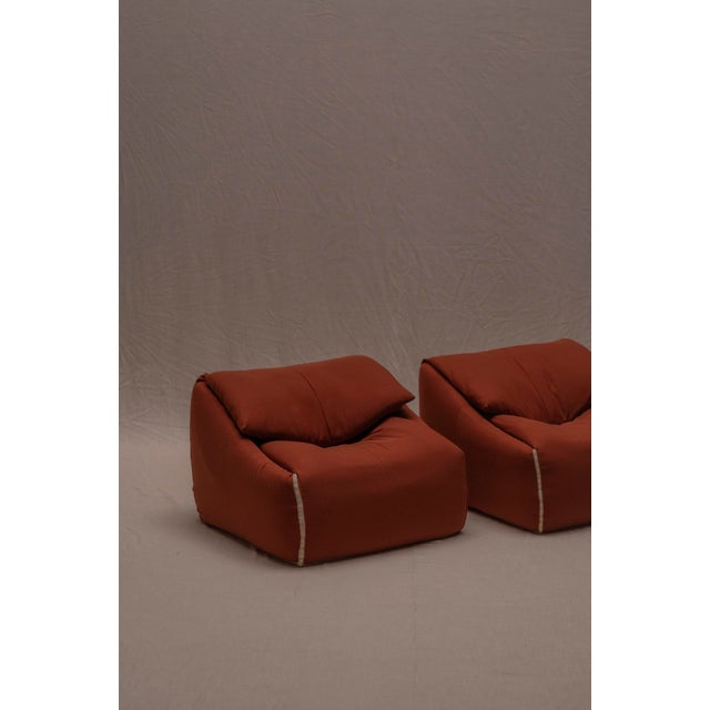 Red Plumy Chairs by Annie Hiéronimus for Ligne Roset, 1970s, Set of 2 For Sale - Image 8 of 18