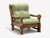 Mid-Century Modern Danish Modern, Oak, Green Nubuck, Brutalist Lounge Chair, Denmark, 1960s For Sale - Image 3 of 10