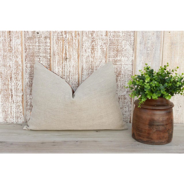 Early 21st Century Shri Antique Indian Folk Lumbar Pillow For Sale - Image 5 of 8