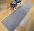 Antique American Amish Rag Runner, Handwoven Wool & Cotton, Stripe Pattern, Gray, 3x12 For Sale In Chicago - Image 6 of 16
