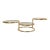 Mid Century Modern Brass Glass Swivel Coffee Table in the Style of Milo Baughman For Sale