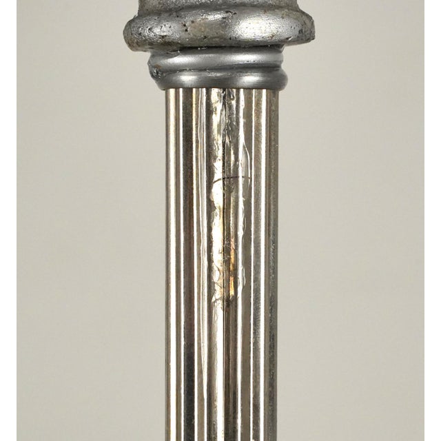 1930s Vintage Mythic Hippocampus Celluloid Nickel Floor Lamp For Sale - Image 5 of 9