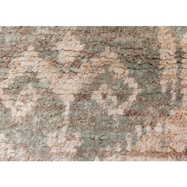 Contemporary Mallow Mint Abstract Handmade Rug by Doris Leslie Blau For Sale - Image 4 of 9