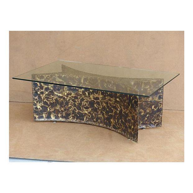 Paul Evans Style Vintage Brutalist Coffee Table | Chairish