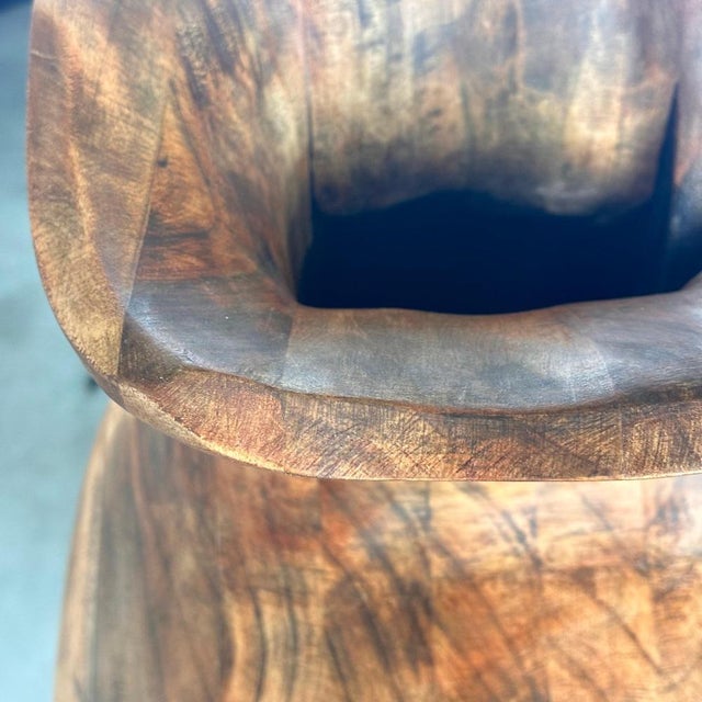 Phytomorphic Sculptural Wooden Vase, Italy, 1960s For Sale - Image 13 of 18