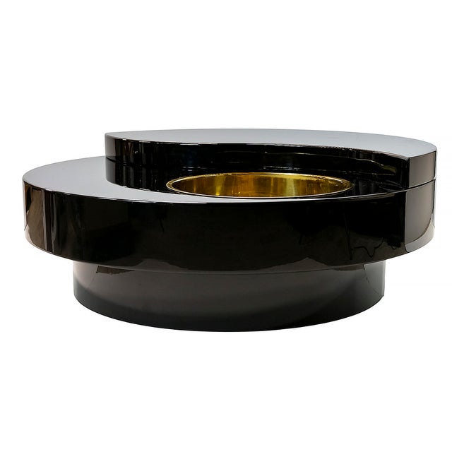 Black Mid-Century Italian Yin Yang Cocktail Table by Mario Sabot, 1970 For Sale - Image 8 of 9