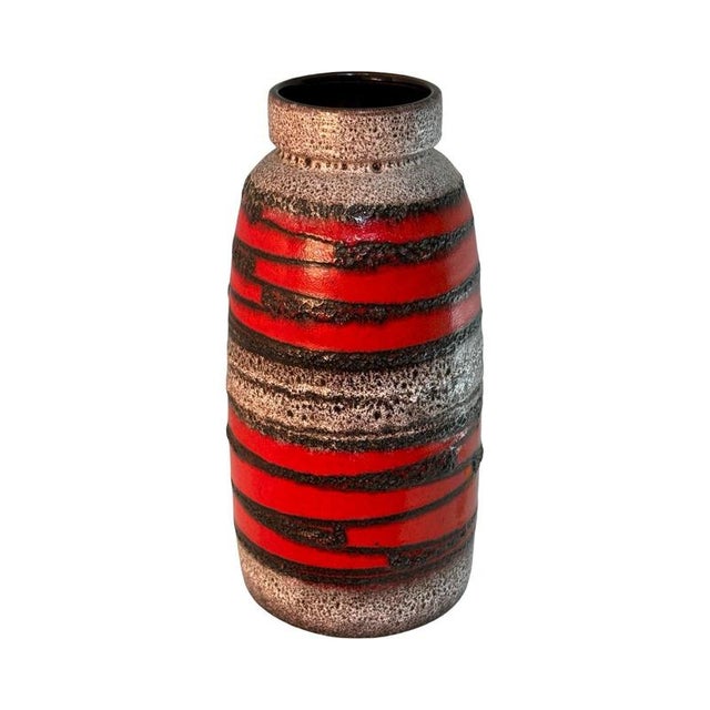 Large Pottery Model 660 Floor Vase from Bay Keramik, West Germany For Sale - Image 3 of 6