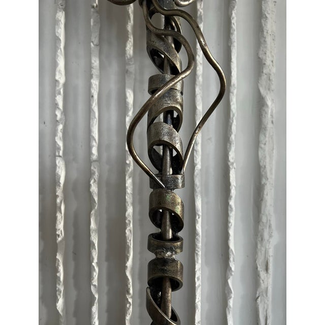 Arts & Crafts French Handmade Sculptural Floor Lamp For Sale - Image 4 of 12