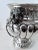 19th Century 19th C .Dutch Silver Plate Ribbed Repoussé Champagne Ice Bucket with Lion Handle For Sale - Image 5 of 9