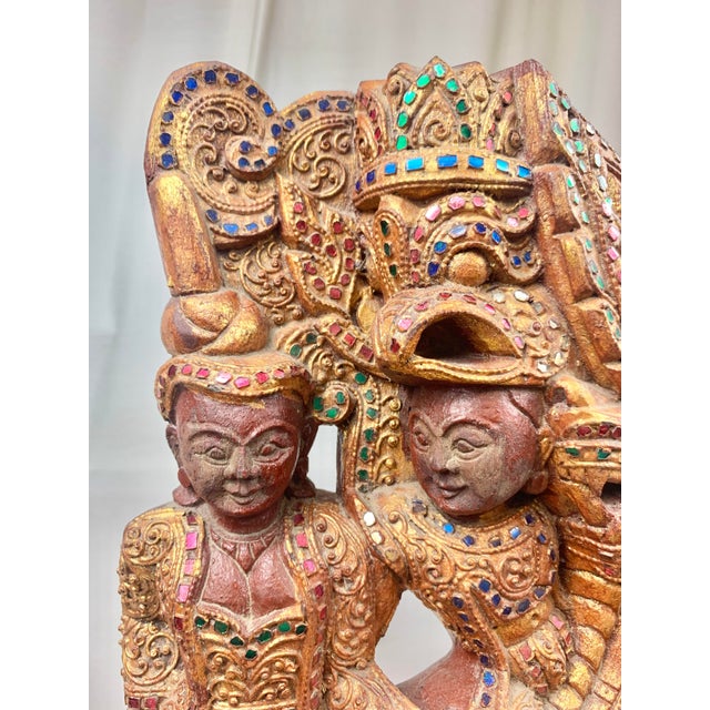 Vintage Hand Carved Wooden Tibetan Totem For Sale - Image 11 of 13