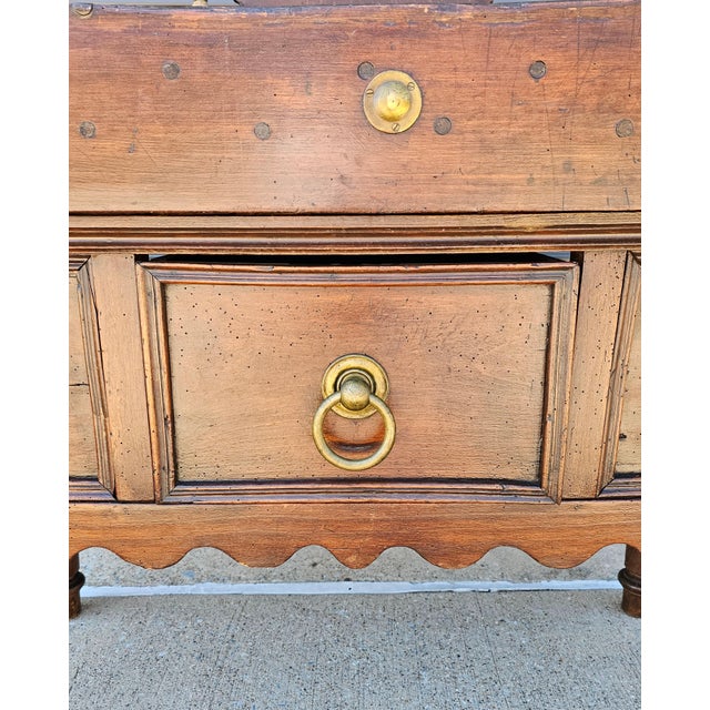 Antique French Country Butchershop Butcher's Chopping Block Work Table For Sale In Dallas - Image 6 of 12