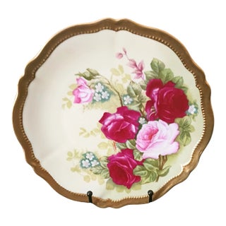 Early 20th Century Royal Austria O & E G Rose Pompadour Plate For Sale