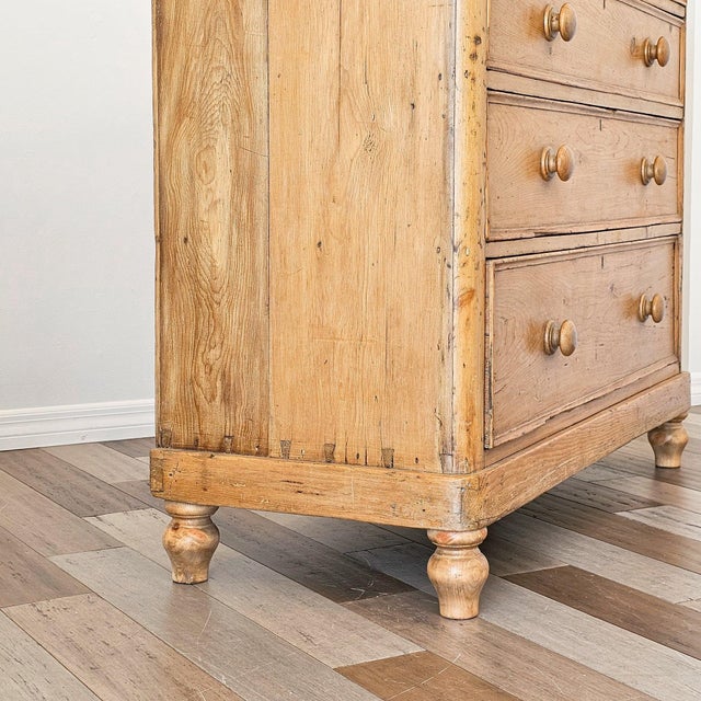 Late 19th Century Stately Antique English Pine Chest of Drawers (Dresser) - Circa 1870 For Sale - Image 5 of 17