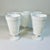 American 1950s Vintage Americana Arts & Crafts Boho Chic Milk Glass Pedestal Ice Tea Glasses - Set of 5 For Sale - Image 3 of 9