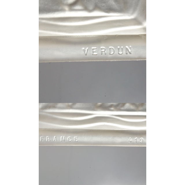 Metal 1930s Mouynet & Verdun French Art Deco Floral Glass Wall Sconces - A Pair For Sale - Image 7 of 12