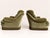 English-Style Toadstool Chairs in Olive Green Velvet, 1960s, Set of 2 For Sale - Image 6 of 7