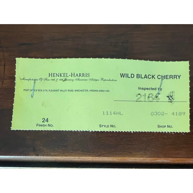 Henkel Harris Wild Black Cherry Style 1114 12 Pane Corner Cabinet For Sale - Image 10 of 11