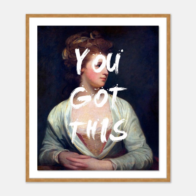 Lara Fowler You Got This by Lara Fowler in Gold Framed Paper, Large Art Print For Sale - Image 4 of 4