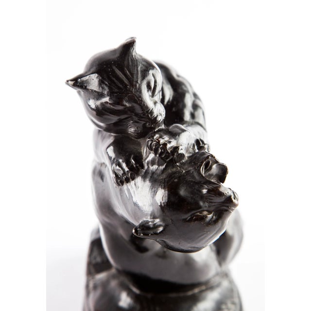 Kronheim and Oldenbusch Fighting Mountain Lion Bookends For Sale - Image 10 of 12