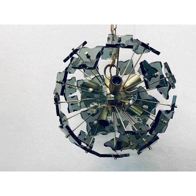 Sputnik Italian Rauch-Murano Glass and Metal from Fontana Arte, 1960s For Sale - Image 11 of 18