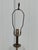 Vintage oil-lamp style table lamp with fluted brass column base and cut glass font