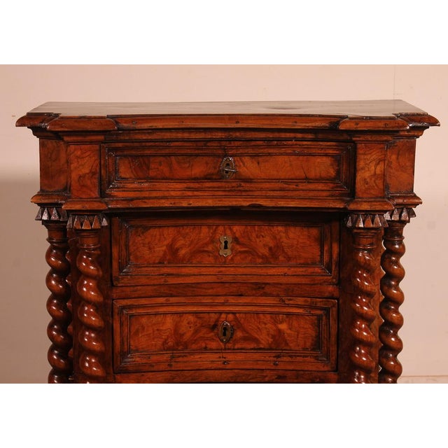 Italian Renaissance Oratory in Walnut and Burl Walnut For Sale - Image 3 of 13