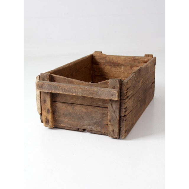 Antique Wood Farm Crate For Sale - Image 11 of 18