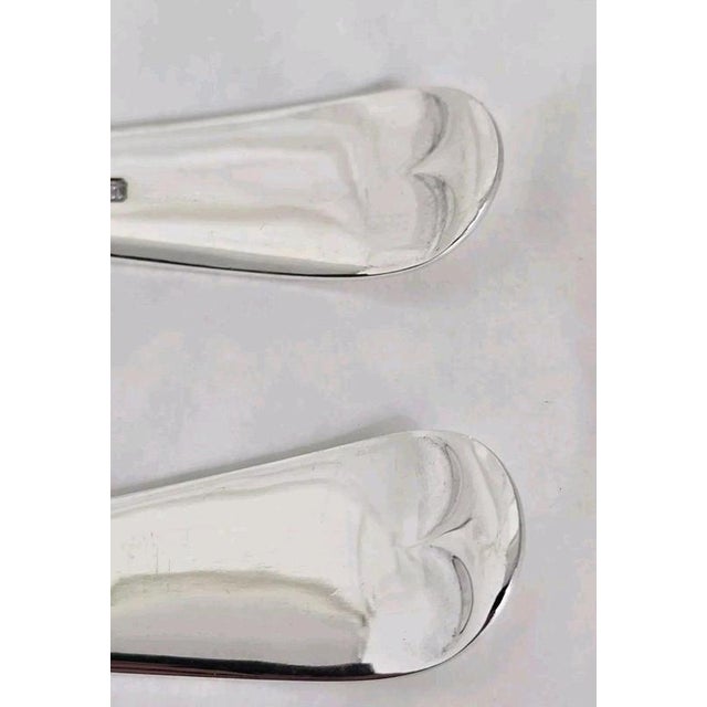 Antique Edwardian Sterling Silver Serving Spoons, Sheffield, 1905, Set of 2 For Sale - Image 6 of 14
