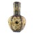 Mid 20th Century Elegant Hexagonal Chinese Porcelain Vase With Bird & Floral Cartouches, Gilt Accents For Sale