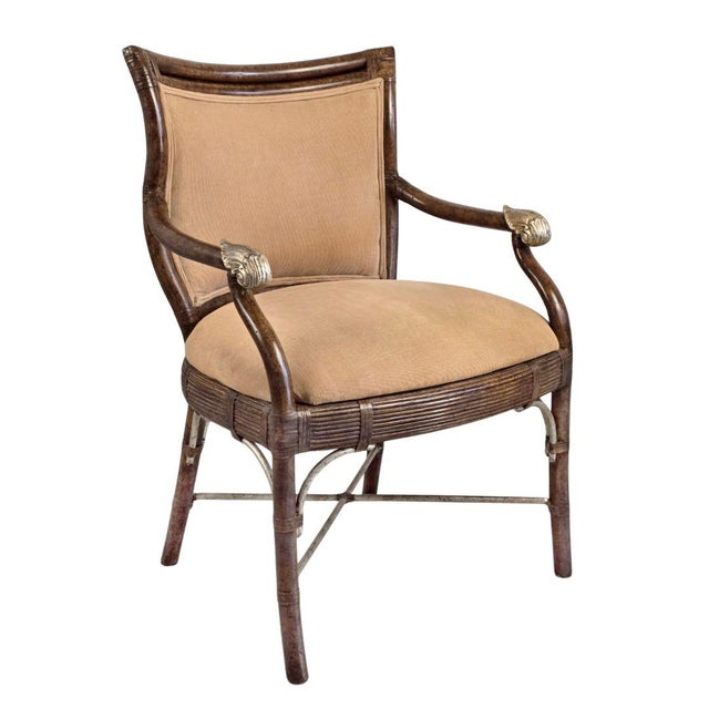 American Vintage Hollywood Regency Dining Armchairs Attributed to Ferguson Copeland, Set of 4 For Sale - Image 3 of 13