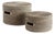 Burma Rattan Round Lidded Boxes, Set Of 2 For Sale