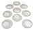 1970s Willy Rizzo Style Ice Effect Lucite and Chrome Coasters, 9 pieces For Sale