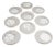 Willy Rizzo Style Ice Effect Lucite and Chrome Coasters, 9 Pieces For Sale