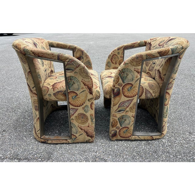 Milo Baughman Sculptural Chairs in the Manor of Vladimir Kagan - Set of 6 For Sale - Image 4 of 12