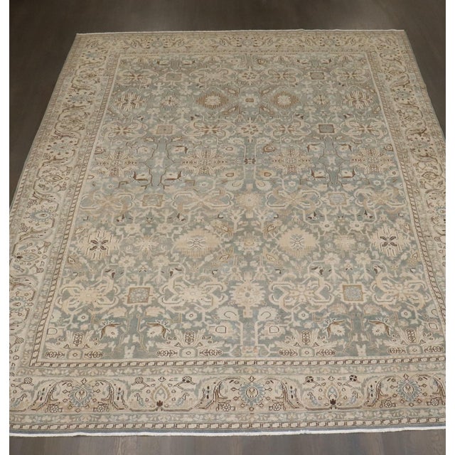Gray Persian Malayer Sea Foam Color Rug rug no.j4366 For Sale - Image 8 of 14