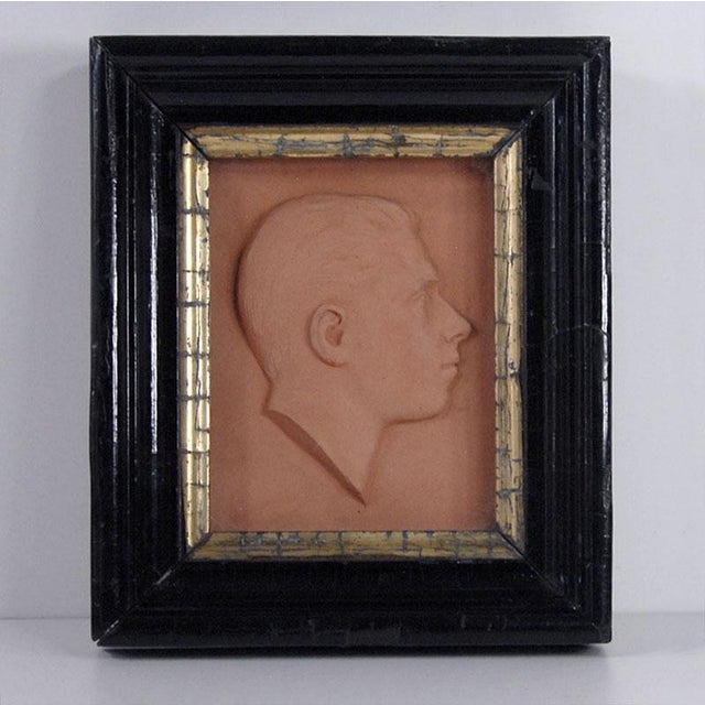 French Framed Terracotta Young Men Portrait, 1930s For Sale - Image 4 of 10