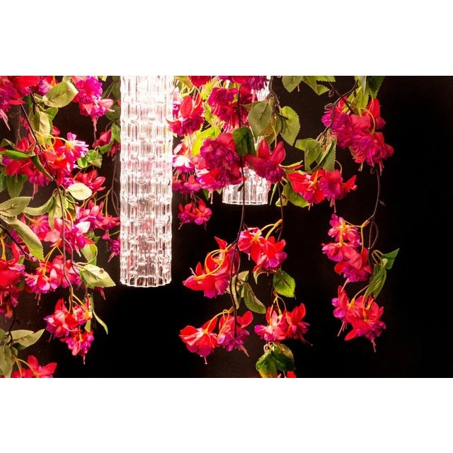 Contemporary Small Round Flower Power Fuchsia Cascade Chandelier in Fuchsia Color from VGnewtrend, Italy For Sale - Image 3 of 5