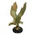 Vintage Cast Brass Eagle With Spanned Wings in Flight – Round Marble Base For Sale