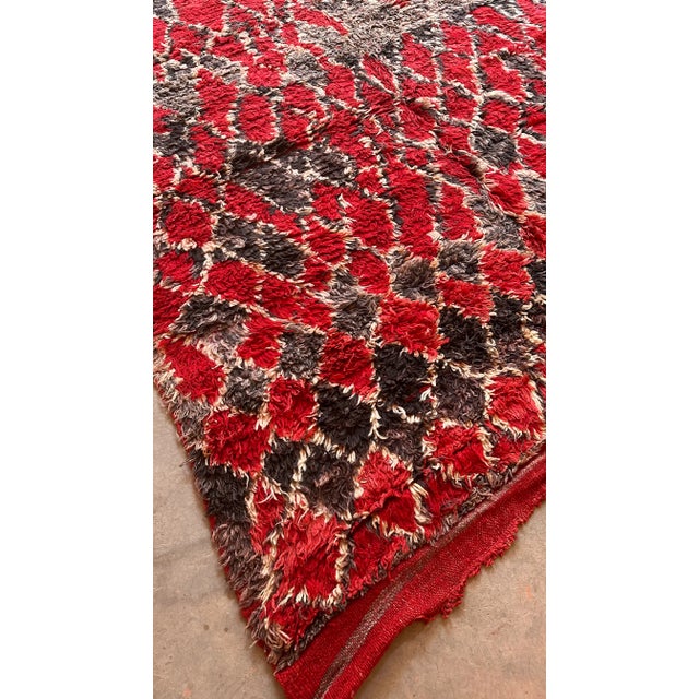 1980s Red Moroccan Talsint Wool Rug - 11 X 6.56 Ft For Sale - Image 10 of 12